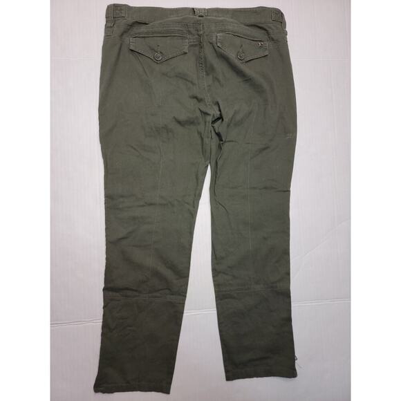 Joes Jeans Cargo Cropped Pants Women Size 30 Green Utility Style 100% Cotton - Picture 9 of 10